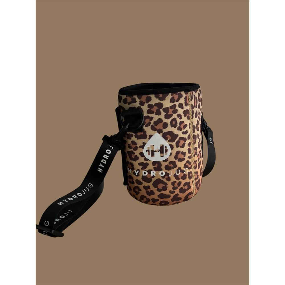 HydroJug Leopard Print Insulated Carrier Bag with Adjustable Strap 4.5"x7"